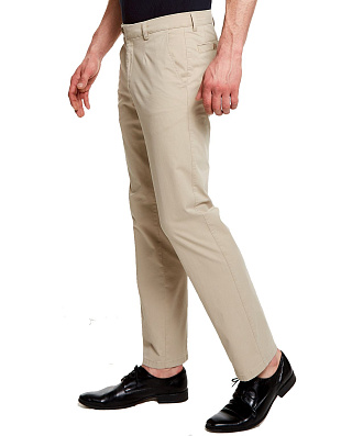 Брюки бежевые мужские Meyer из хлопка, прямой крой | купить в интернет-магазине Olymp-Men