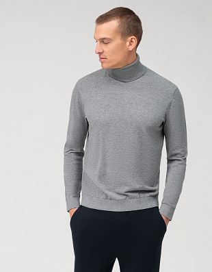 Водолазка мужская серая OLYMP из хлопка | купить в интернет-магазине Olymp-Men