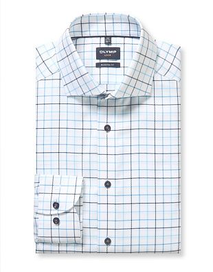 Рубашка классическая в клетку OLYMP Luxor, полуприлегающая | купить в интернет-магазине Olymp-Men