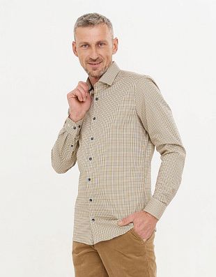 Рубашка классическая OLYMP в клетку, body fit | купить в интернет-магазине Olymp-Men