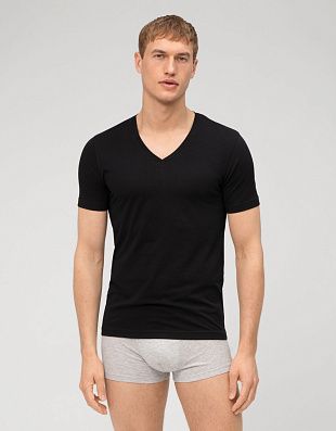 Футболка бельевая черная приталенная | купить в интернет-магазине Olymp-Men