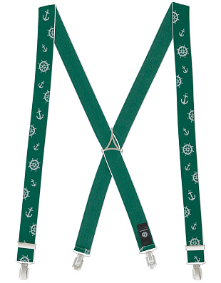 Мужские подтяжки с рисунком якорь+штурвал | купить в интернет-магазине Olymp-Men