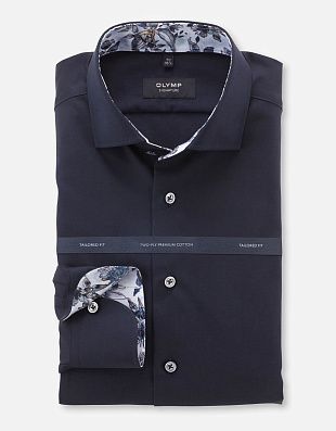 Рубашка мужская синяя классическая Signature на высокий рост