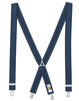 Подтяжки мужские Lindenmann с синим рисунком | купить в интернет-магазине Olymp-Men