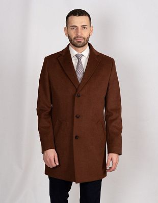 Пальто классическое мужское шерстяное Nowal | купить в интернет-магазине Olymp-Men