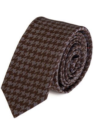 Галстук Olymp с рисунком гусиная лапка, 6 см | купить в интернет-магазине Olymp-Men