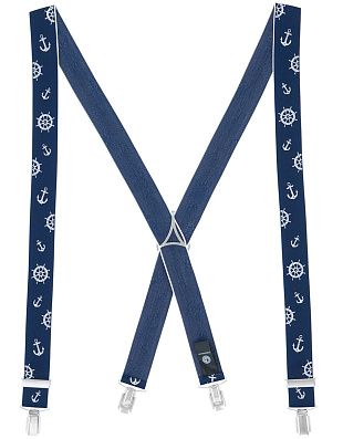 Мужские подтяжки с рисунком якорь | купить в интернет-магазине Olymp-Men