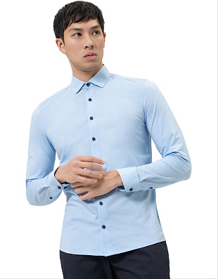 Рубашка трикотажная мужская OLYMP 24/7, body fit | купить в интернет-магазине Olymp-Men