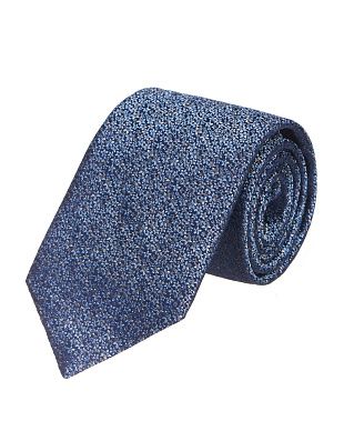 Галстук удлиненный Bernd Hennes в голубой цветок, 8,5 см | купить в интернет-магазине Olymp-Men