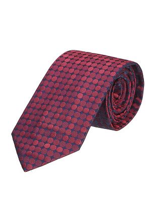 Галстук удлиненный Bernd Hennes в красный горох, 8,5 см | купить в интернет-магазине Olymp-Men