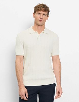 Поло мужское вязанное белое однотонное Olymp | купить в интернет-магазине Olymp-Men