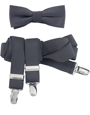Комплект Lindenmann серые подтяжки и бабочка | купить в интернет-магазине Olymp-Men