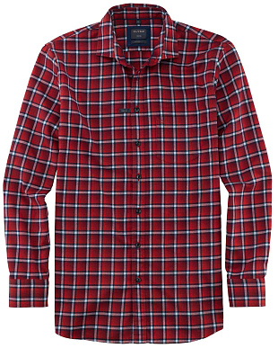 Фланелевая рубашка в клетку мужская OLYMP Casual | купить в интернет-магазине Olymp-Men