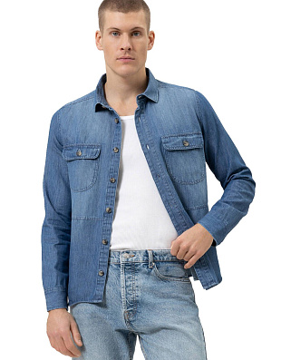 Рубашка джинсовая мужская overshirt OLYMP Casual | купить в интернет-магазине Olymp-Men