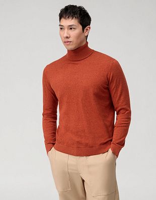 Водолазка мужская оранжевая OLYMP из хлопка | купить в интернет-магазине Olymp-Men