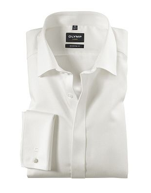 Сорочка мужская с потайной планкой Olymp Luxor, modern fit, фактурная ткань