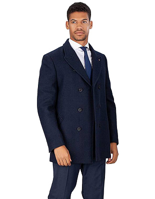 Пальто мужское шерстяное двубортное, slim fit | купить в интернет-магазине Olymp-Men