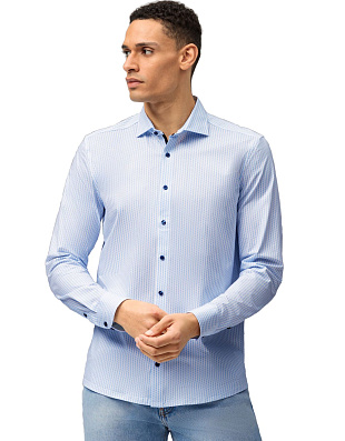 Рубашка мужская трикотажная с длинным рукавом OLYMP 24/7, body fit | купить в интернет-магазине Olymp-Men