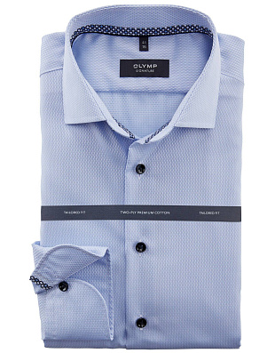 Рубашка голубая классическая Signature фактурная