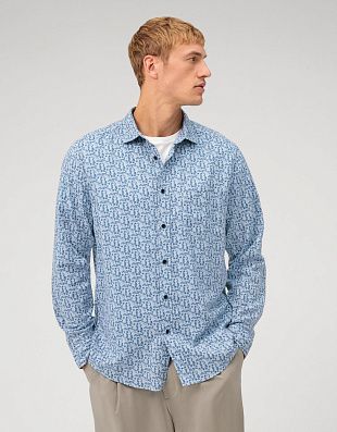 Рубашка мужская OLYMP с цветочным принтом | купить в интернет-магазине Olymp-Men