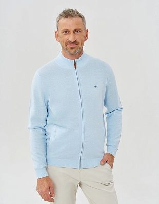 Кардиган на молнии голубой Fynch-Hatton | купить в интернет-магазине Olymp-Men