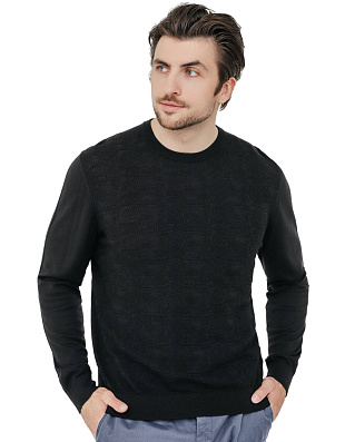 Джемпер чёрный мужской Gratude шерстяной | интернет-магазин Olymp-Men