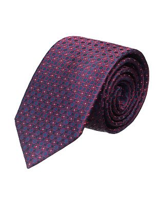 Галстук удлиненный в чёрный горох Bernd Hennes, 8,5 см | купить в интернет-магазине Olymp-Men