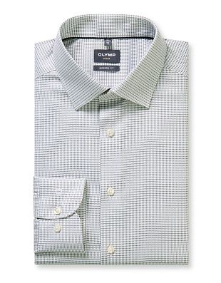 Рубашка в бежевую клетку OLYMP Luxor полуприлегающая | купить в интернет-магазине Olymp-Men