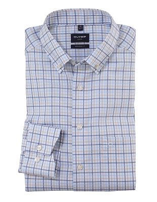 Рубашка в клетку с пуговицами на воротнике OLYMP Luxor, modern fit | купить в интернет-магазине Olymp-Men