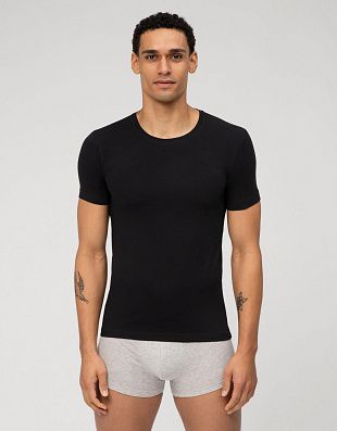 Чёрная бельевая футболка OLYMP приталенная | купить в интернет-магазине Olymp-Men