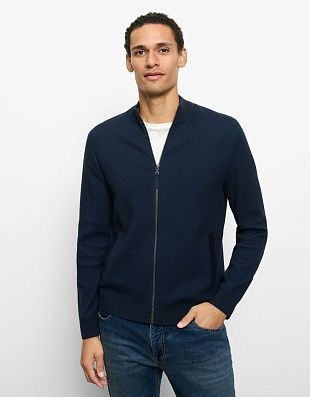 Кардиган синий мужской на молнии Olymp | купить в интернет-магазине Olymp-Men