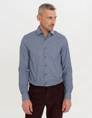 Рубашкав мужская OLYMP 24/7 в полоску, body fit | купить в интернет-магазине Olymp-Men