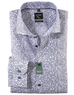 Сорочка мужская OLYMP №6 с принтом, супер слим | купить в интернет-магазине Olymp-Men