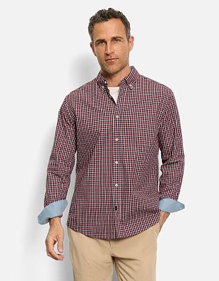 Рубашка мужская в красную клетку OLYMP Casual | купить в интернет-магазине Olymp-Men