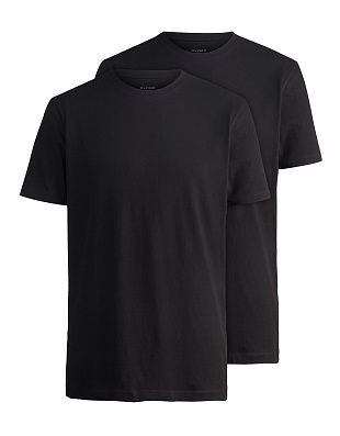 Бельевые футболки черные полуприталенные, 2 шт. | купить в интернет-магазине Olymp-Men