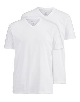 Бельевые футболки белые полуприталенные, 2 шт. | купить в интернет-магазине Olymp-Men