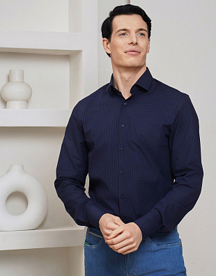 Рубашка мужская OLYMP 24/7 в клетку, body fit | купить в интернет-магазине Olymp-Men