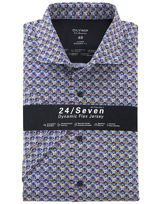 Рубашка трикотажная летняя мужская OLYMP Luxor 24/7, modern fit