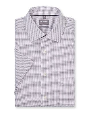 Рубашка классическая с бордовым принтом принтом Olymp, прямой крой