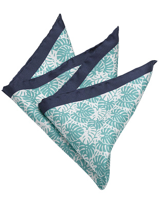 Платок шёлковый Olymp с бирюзовым принтом | купить в интернет-магазине Olymp-Men