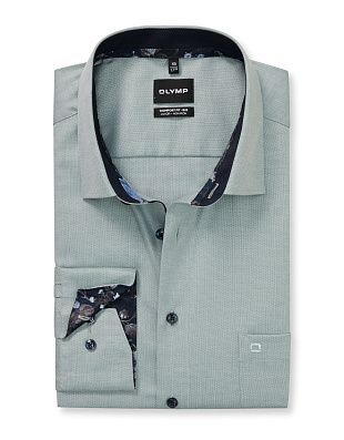 Рубашка классическая зелёная Olymp Luxor Big, прямой крой | купить в интернет-магазине Olymp-Men