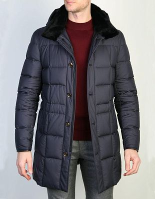 Пуховик мужской RIGGI удлинённый с капюшоном | купить в интернет-магазине Olymp-Men