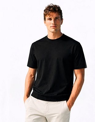 Футболка чёрная однотонная Roy Robson | купить в интернет-магазине Olymp-Men