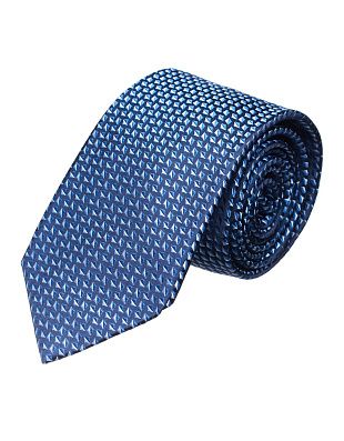Галстук удлиненный с голубым принтом Bernd Hennes, 8,5 см | купить в интернет-магазине Olymp-Men