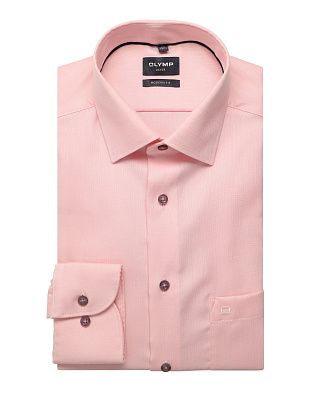 Рубашка розовая OLYMP Luxor, полуприлегающая на рост до 176 | купить в интернет-магазине Olymp-Men