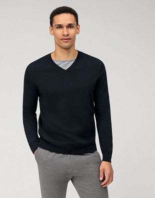Пуловер синий мужской OLYMP, modern fit | купить в интернет-магазине Olymp-Men