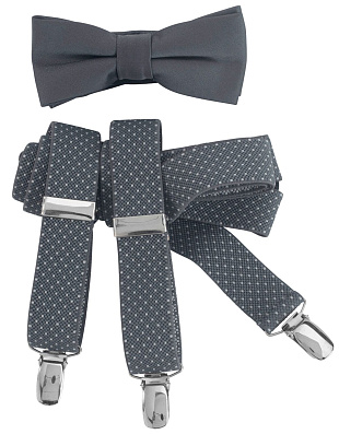 Комплект Lindenmann бабочка и подтяжки в горох | купить в интернет-магазине Olymp-Men