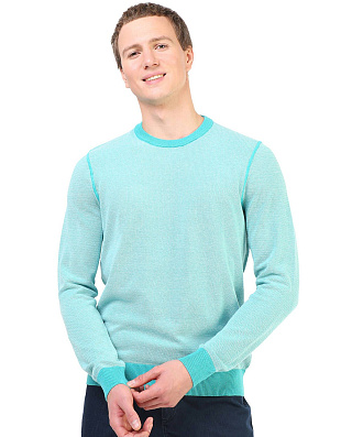 Пуловер с круглым вырезом Marvelis бирюзовый | купить в интернет-магазине Olymp-Men