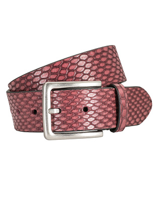 Ремень мужской кожаный с тиснением Lindenmann мужские | купить в интернет-магазине Olymp-Men