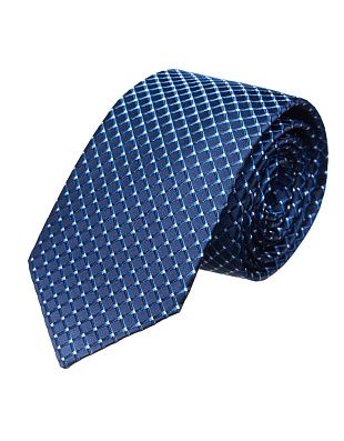 Галстук удлиненный в голубую клетку Bernd Hennes, 8,5 см | купить в интернет-магазине Olymp-Men